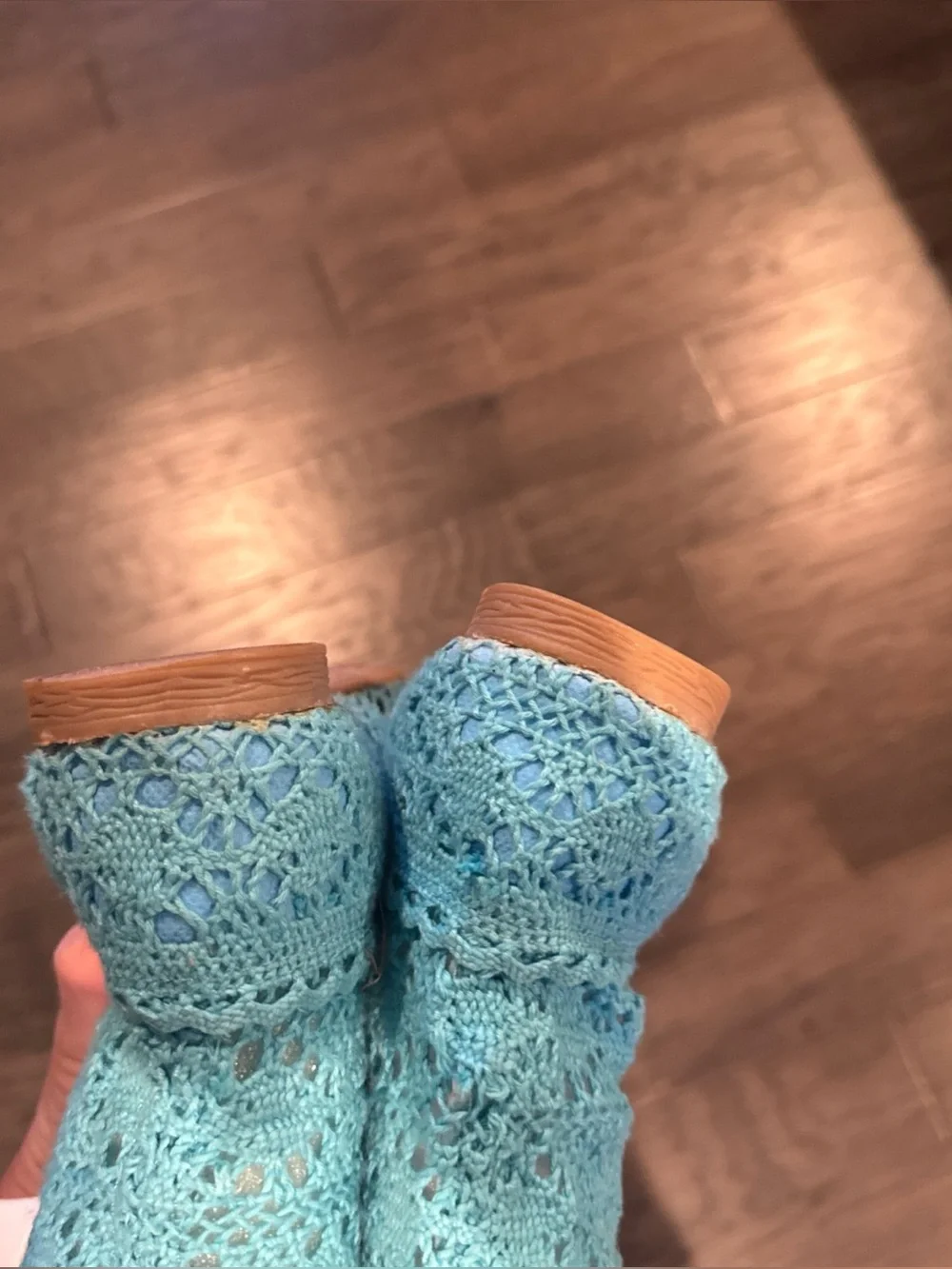 Turquoise crochet Boots - Women Accessories